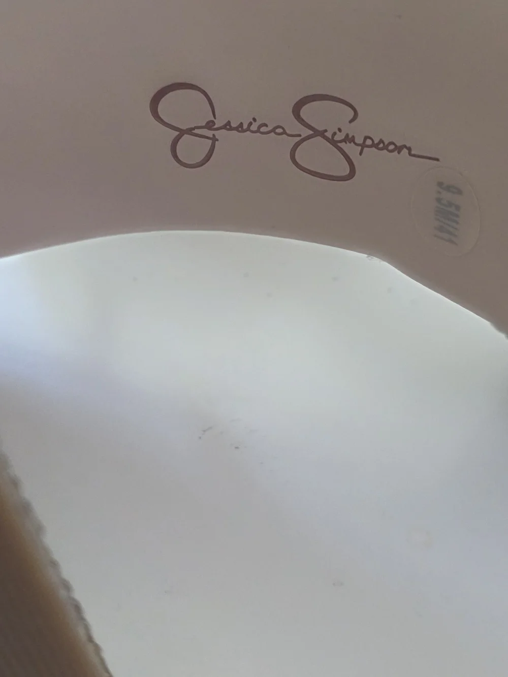 Jessica Simpson Champagne Rhinestone Block Heel Sandals